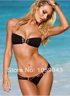 Free shipping 2014 new fashion swimsuit sexy black&ampwhite swimming suit padded bikini |