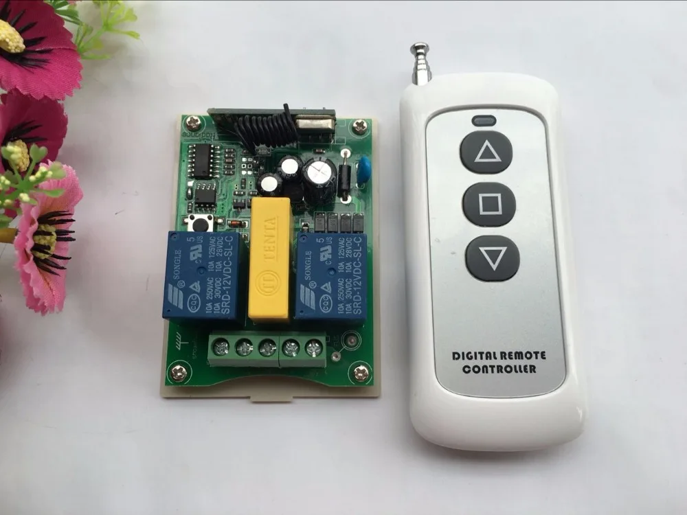 Беспроводной пульт дистанционного управления 220 В перем. Тока 2 канала RF 1