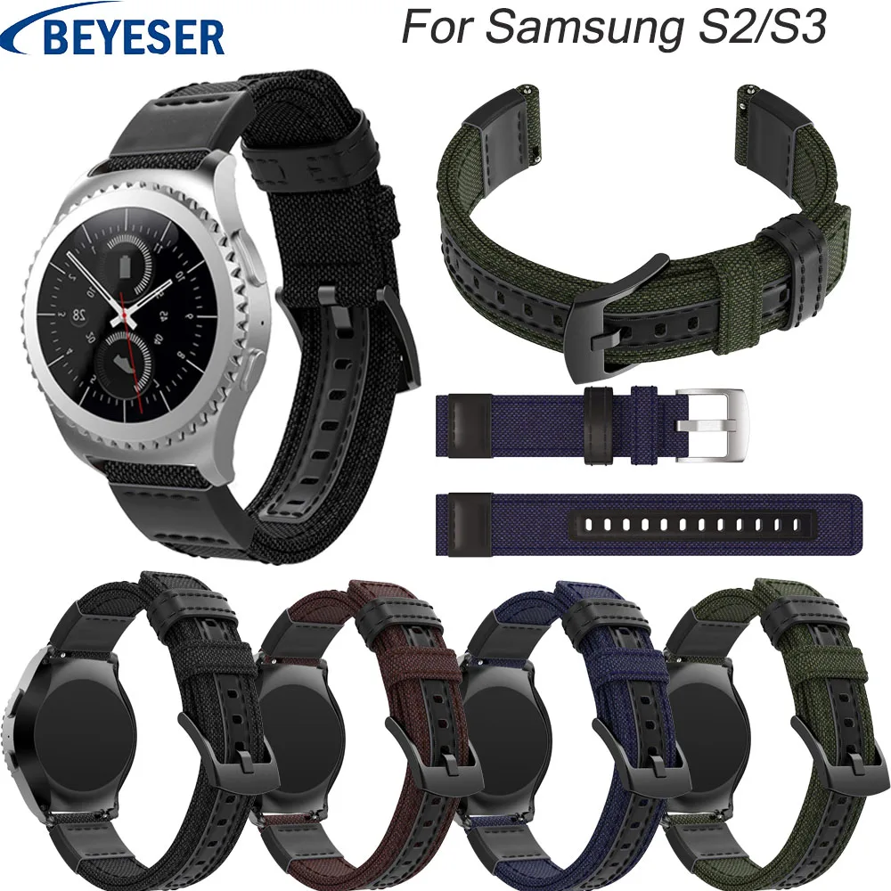 20 мм 22 мм ремешок для samsung Шестерни S2/S3 Спорт Frontier Classic для samsung galaxy watch 42/46 мм группа для huawei watch GT ремни