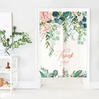 Занавеска на дверь, с цветами, для гостиной, спальни, занавеска, японская занавеска, входная дверная занавеска фэн-шуй