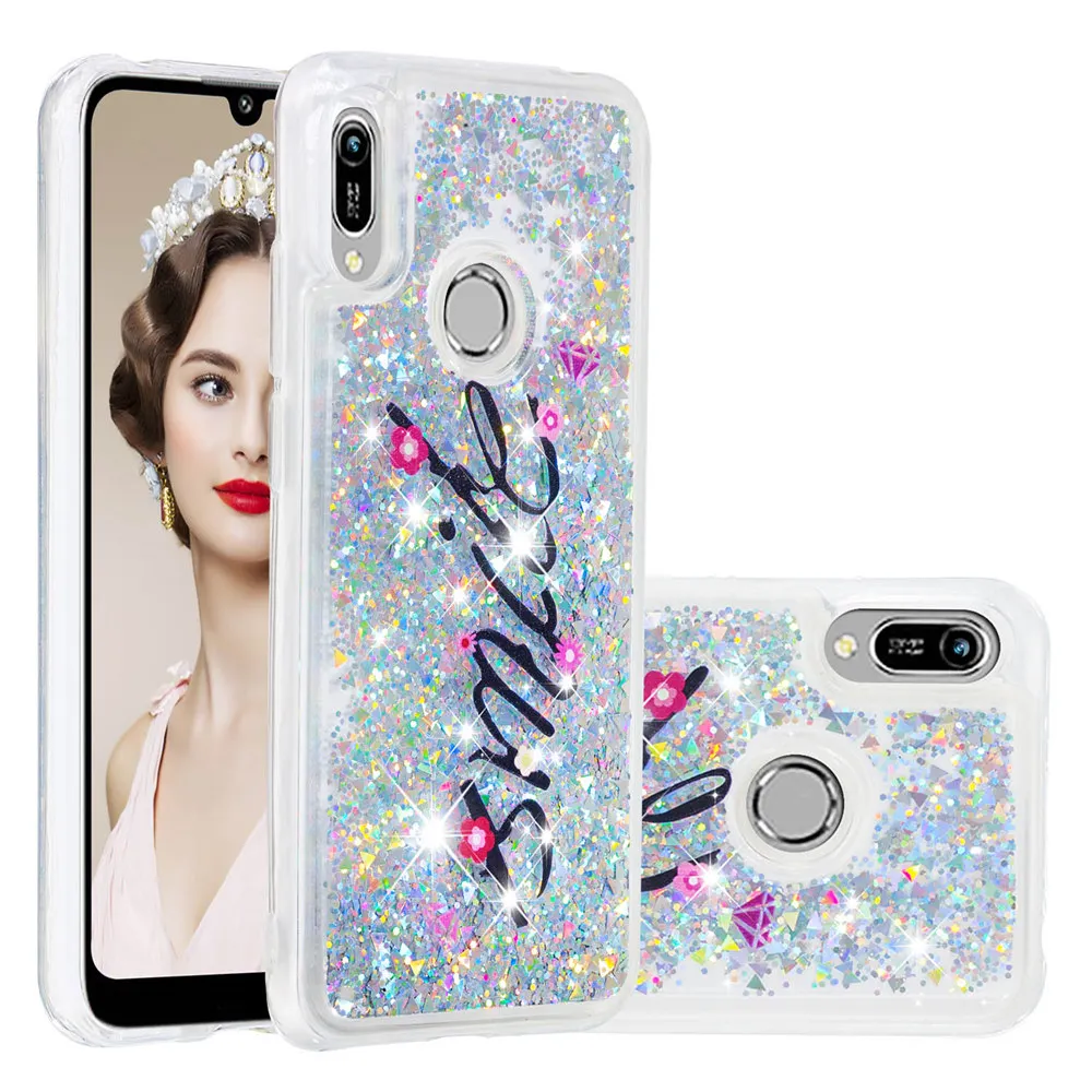 Мягкий чехол из ТПУ с жидким песком для Huawei Honor 8A 8S Y5 Y6 Y7 Y9 Prime 2019 P Smart Z Plus роскошный |