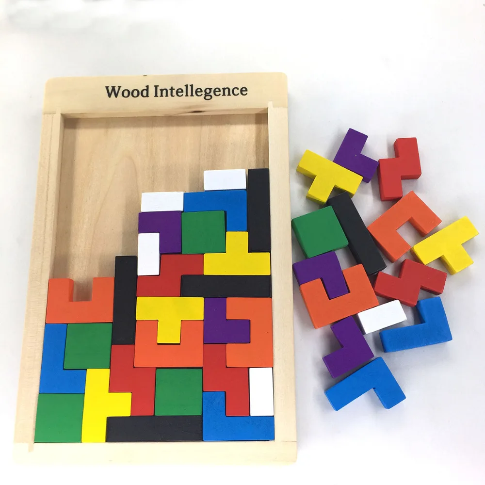 Оптовая продажа детские игрушки деревянная головоломка Tangram/головоломка для