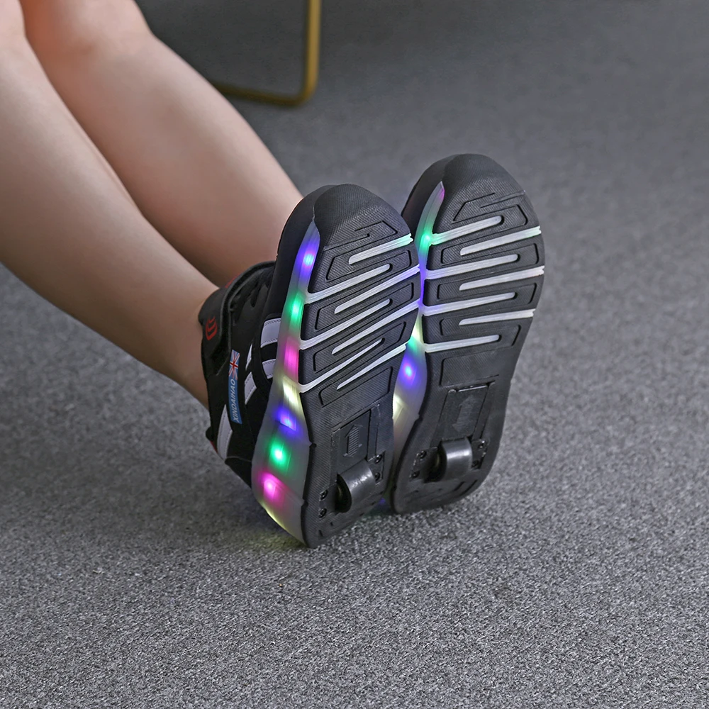 Jazzy Heelys детский светодиодный светильник Heelys для мальчиков и девочек детская обувь для роликовых коньков Детские кроссовки с колесами 51301