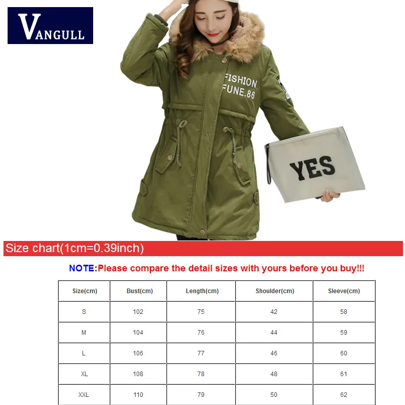 2017 Армейский зеленый холодной зимнее пальто женские длинные большой енот Меха
