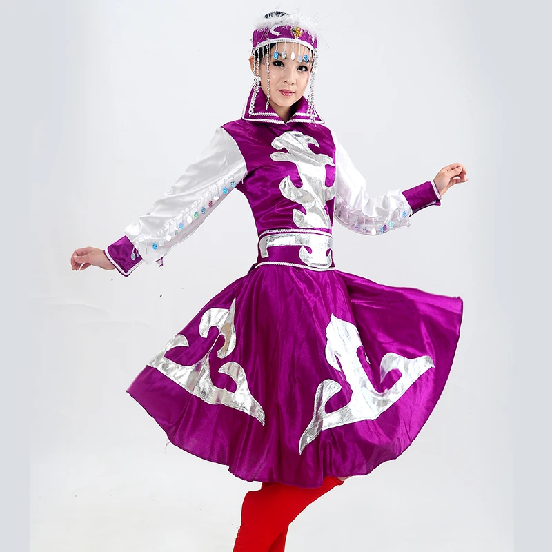 Детский монгольский костюм для танцев на сцене женское этническое платье в