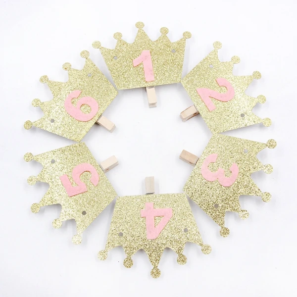 gold pink 12 шт./лот 2 цвета детский душ DIY фоторамка деревянный зажим бумажный держатель для фотографий для свадьбы, дня рождения, вечеринки, украшения для взрослых детей - Цвет: gold pink