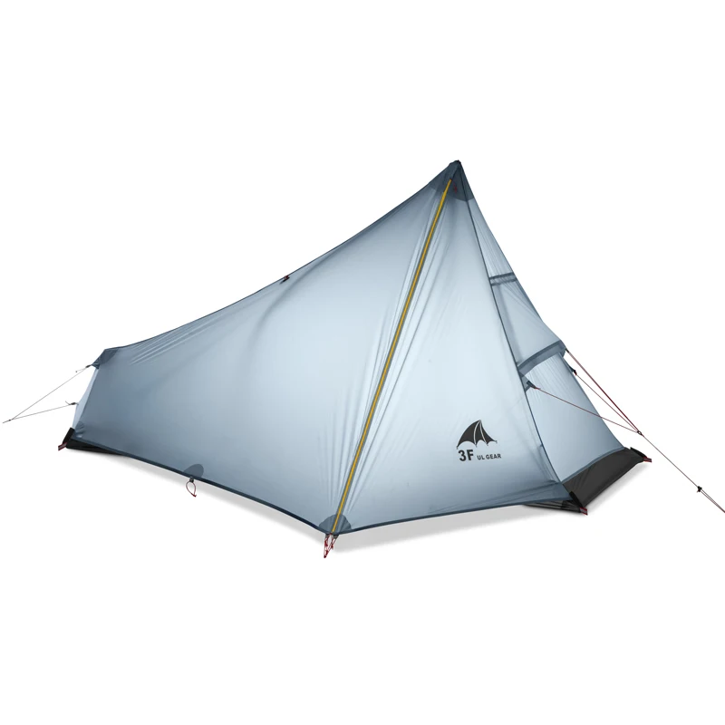 3F UL GEAR 740g Oudoor Сверхлегкий кемпинговый тент 3 сезона 1 для одного человека Профессиональный 15D нейлоновый с силиконовым покрытием бесшумный тент - Цвет: Серый