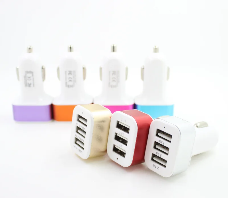 Тройное Универсальное USB Автомобильное зарядное устройство 3 порта