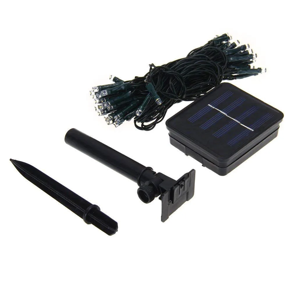 

Уличная Праздничная светодиодная гирлянда на солнечной батарее, 9,5 м, 50 светодиодов, водонепроницаемая декоративная ландшафсветильник гир...