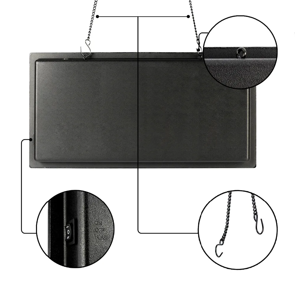 Портативный 19 дюймовый вертикальный неоновый знак высоты с 2 режимами светильник