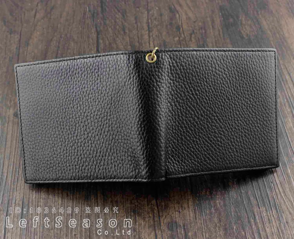 Крутой кошелек из натуральной кожи с цепочкой и отделением для монет на молнии|coin