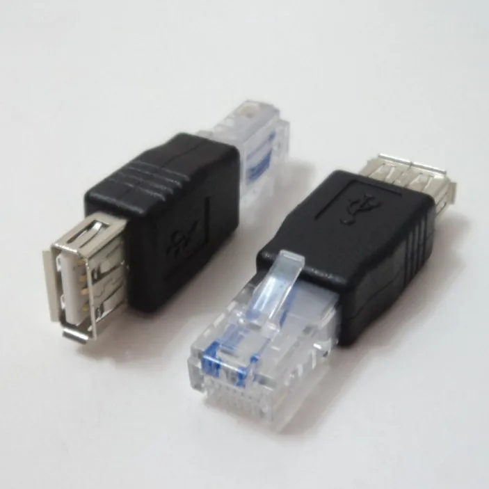 2 шт./лот PC USB Женский ETHERNET RJ45 разъем адаптера |