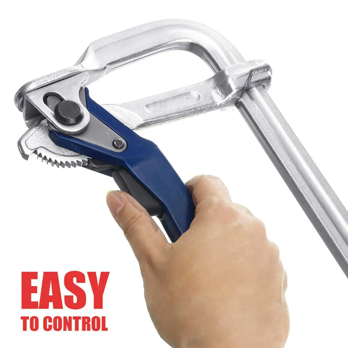 Регулируемый F образный зажим сверхмощный параллельный с храповым механизмом