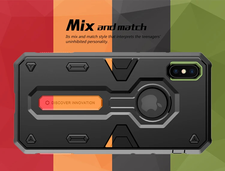 gift) For Apple iPhone X Nillkin Defender 2nd Case Impact Hybrid Armor Hard Protect Cover Strong 10 Phone 5.8&quot |