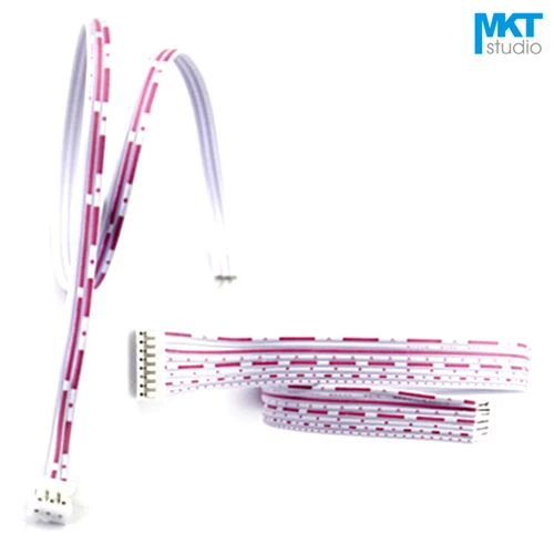 

100Pcs 50cm Single PH2.0 Header AWG26 Red White Wire Cable 11P 12P