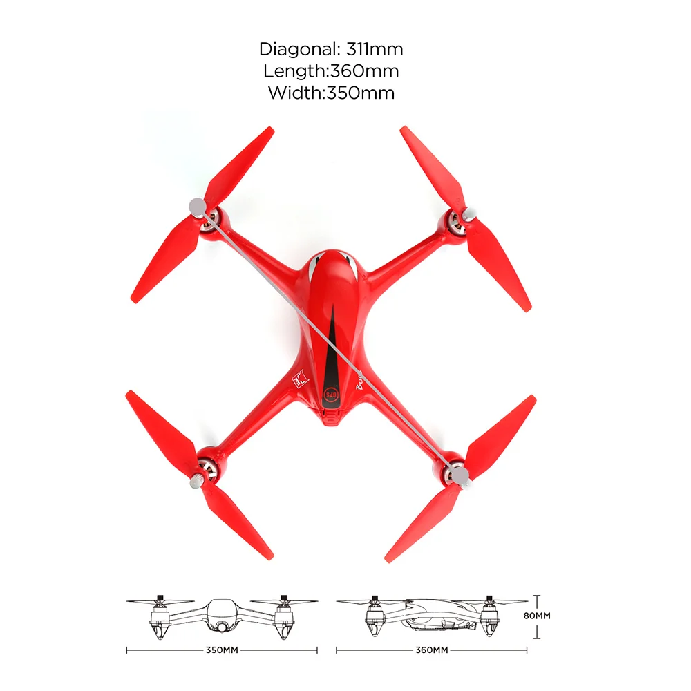 MJX B2W Bugs 2W Monster WiFi FPV Бесщеточный с 1080P HD камерой GPS высота удержания RC Quadcopter вертолет