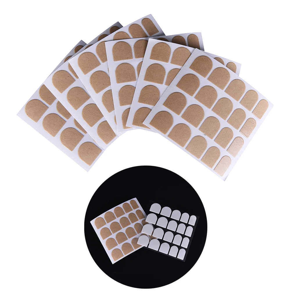 5 листов ногтей искусство Двухсторонняя клейкая лента двухсторонние клейкие