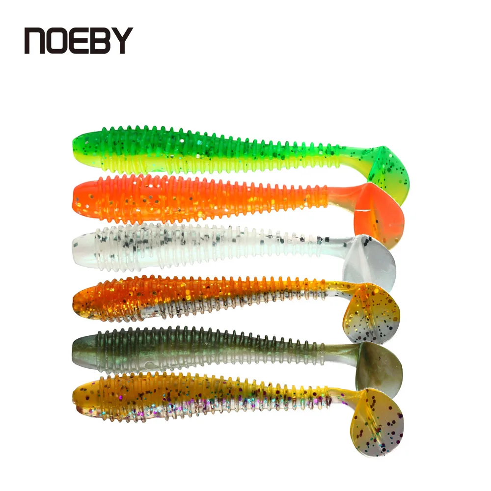 Мягкая приманка NOEBY 4 см 5 7 9 двухцветная рыболовная легкое погружение силиконовая