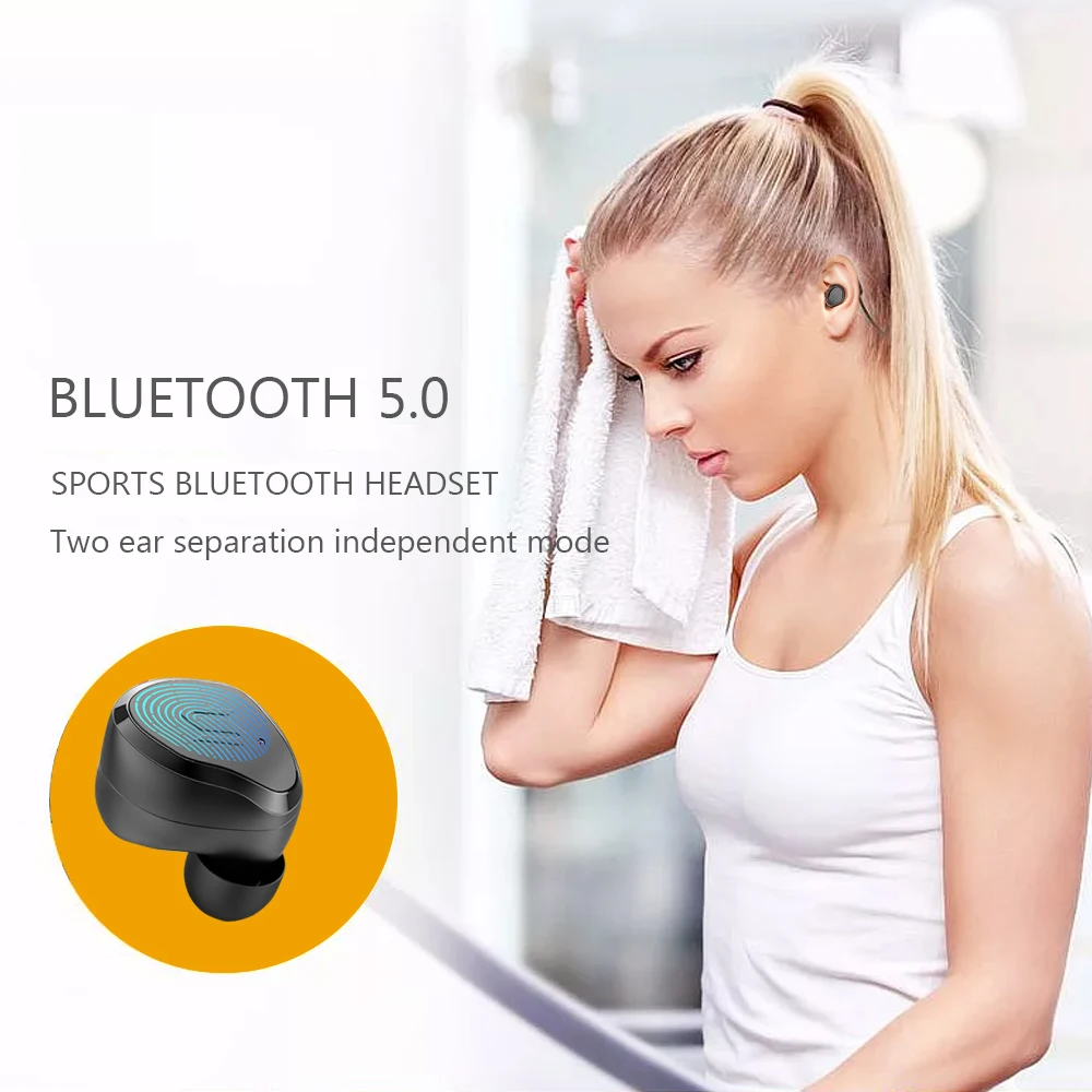Мини бинауральные TWS Беспроводные Bluetooth 5 0 наушники сенсорные IPX6