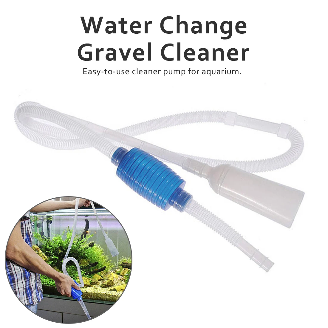 1 шт. аквариумный пылесос для очистки воды очиститель гравия сифон с