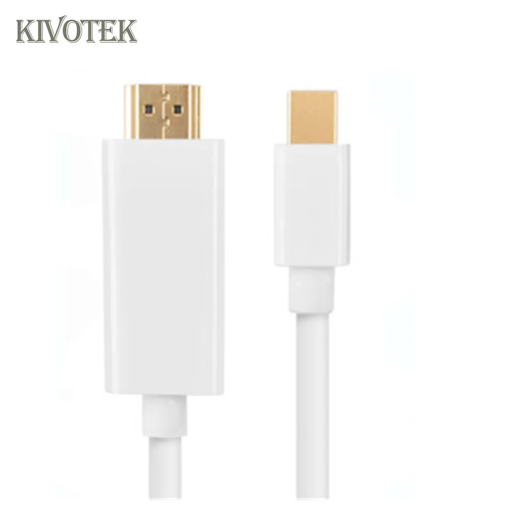 KIVOTEK 2 шт./лот Male To male 1 8 м Mini DP HDMI кабель Thunderbolt mini Displayport к Hdmi адаптеру для Macbook Pro Air