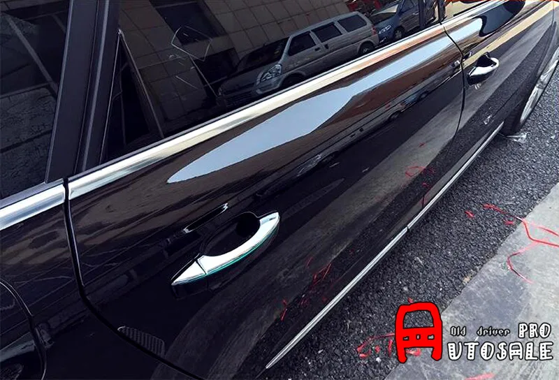 Для Audi A6 C7 2012 2015 ABS Глянцевая внешняя хромированная крышка боковой дверной ручки