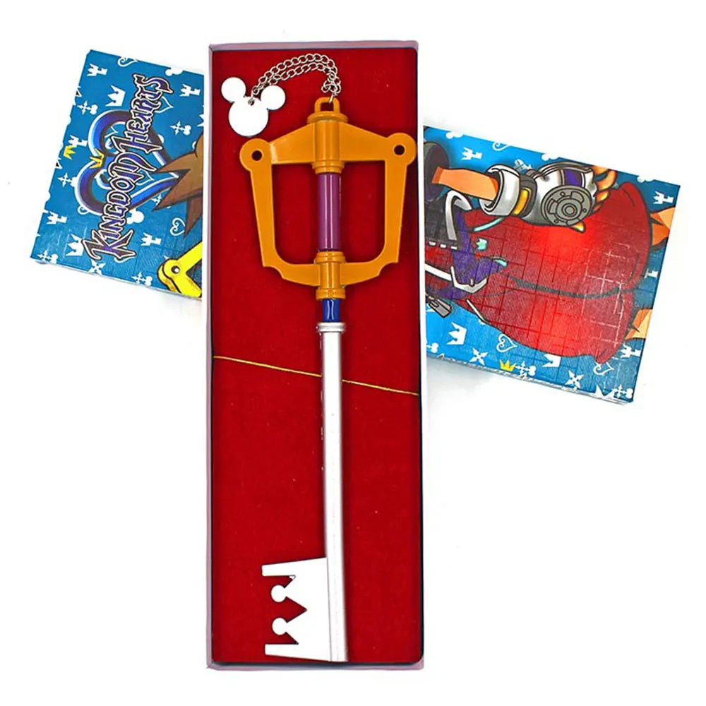 26 5 см игра Kingdom Hearts Сора ключ Keyblade + Paopu фрукты металлический кулон брелок косплэй