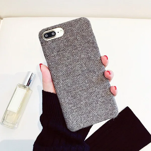 11 Brown Мягкий чехол из ТПУ с тканевой текстурой для iphone 7, чехол, ультра-тонкий силиконовый чехол для телефона s, для iphone 6, 6 S, 7, 8 Plus, X, Xs, Max, чехол s - Цвет: 11 Brown