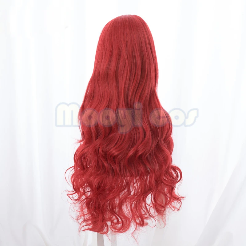 

Aquaman Mera Cosplay Wig American Anime Movie 85cm Long Curly Wavy Heat Resistant Synthetic Hair Women Costume Party Wig Red