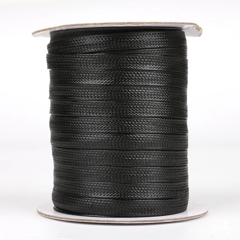 Лидер продаж черный плоский вощеный шнур шириной 2/4/6/8/10 мм корейский веревка для