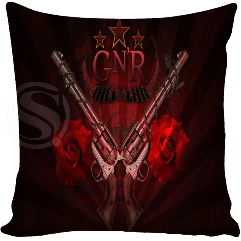 Custom Guns N' Roses Square Pillowcase Custom Zippered Bedroom Home Pillow Cover Case 1pcs custom 40x40cm - Цвет: 21