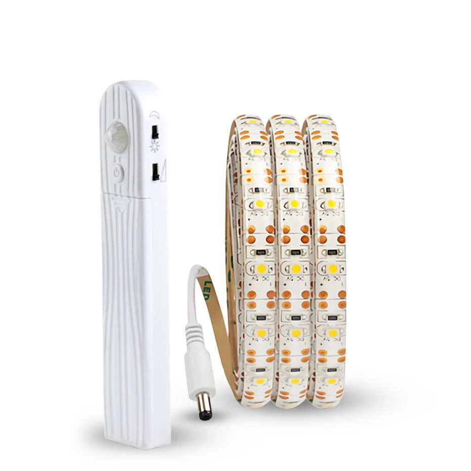 Гибкий светодиодный светильник 2835SMD USB, водонепроницаемый IP65 датчик движения, светодиодный ленточный светильник s 1 м/2 м/3 м, 60 светодиодов/м, светодиодная лента