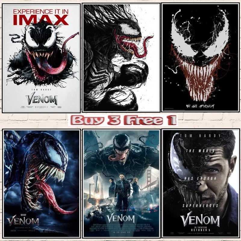 Новый 2018 Venom плакаты фильмы-Комиксы герой настенные картины для гостиной