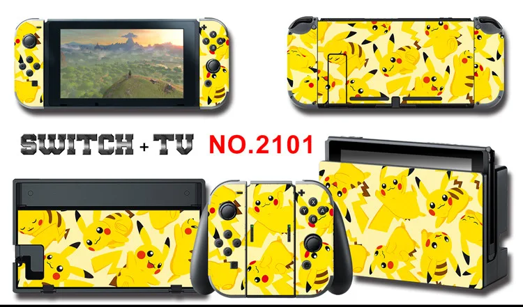 Для nintendo Switch Pain sticker консоль Dock Joy Con полное покрытие цветной бумажной кожи Закаленное стекло протектор экрана от 2000-2305