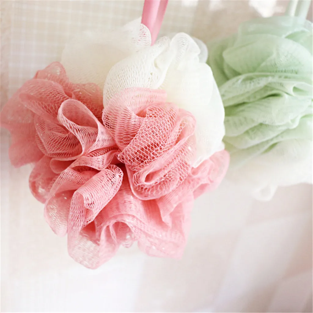 Щетка для тела губка щетка ванны с натуральной щетиной Loofah душа Pouf сетчатый мяч