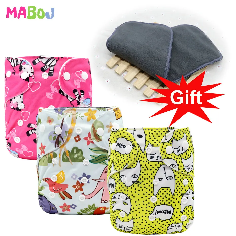 PD5-4-9 MABOJ Cloth Diapers Baby Pocket Cloth Diaper One Size Waterproof Nappy Reusable Cloth Nappies Set Washable Wholesale New - Цвет: PD5-4-9