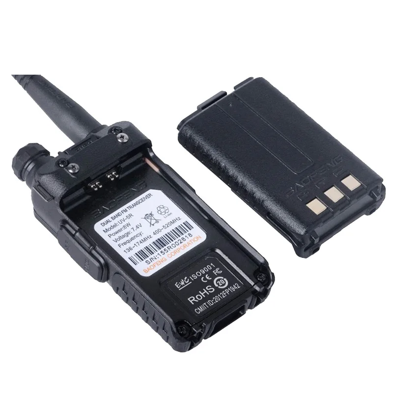 2 шт./лот BAOFENG UV 5R 8 Вт рация 1800 мАч UHF VHF Двухдиапазонный УФ Портативный Walkie Talkie UV5R