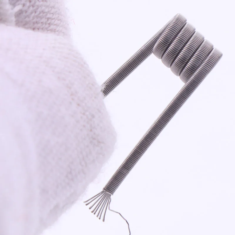 

50/100pcs NEW XFKM NI80 High Density Clapton Prebuilt Coils Premade Coil for Electronic Cigarette RDA RTA Mod Heating Wire