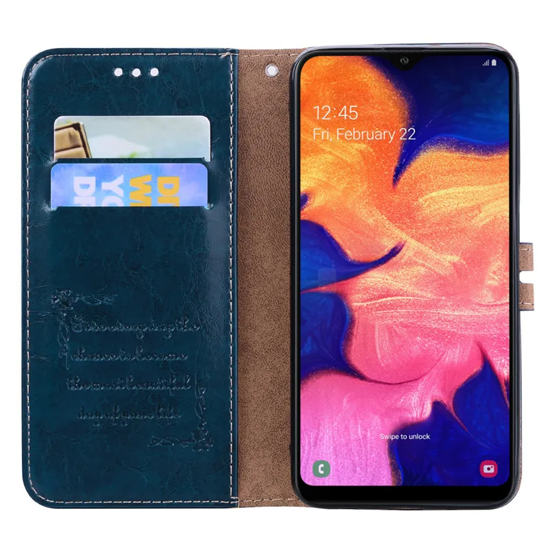 Роскошный кожаный флип-чехол для samsung Galaxy A10, чехол, мягкий силиконовый кошелек, подставка, флип-чехол для телефона, чехол для samsung A10, чехол