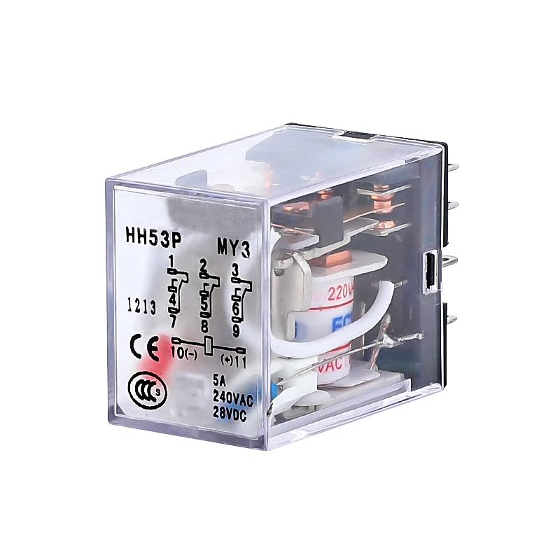 HH53P MY3NJ электромагнитные реле гнездо База AC 220 V 110 DC 24 12 5A выключатель питания