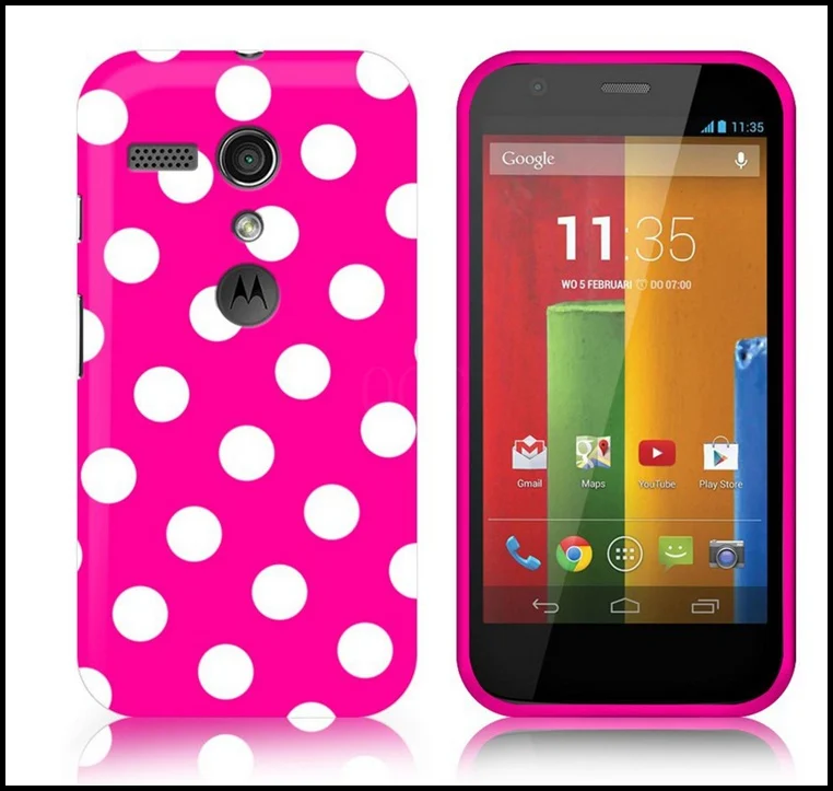 Распродажа мягкий резиновый чехол из ТПУ в горошек для motorola Moto G dvx xt1032 чехлы