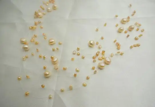 Ожерелье из жемчуга с эффектом иллюзии натурального цвета колье пресноводным