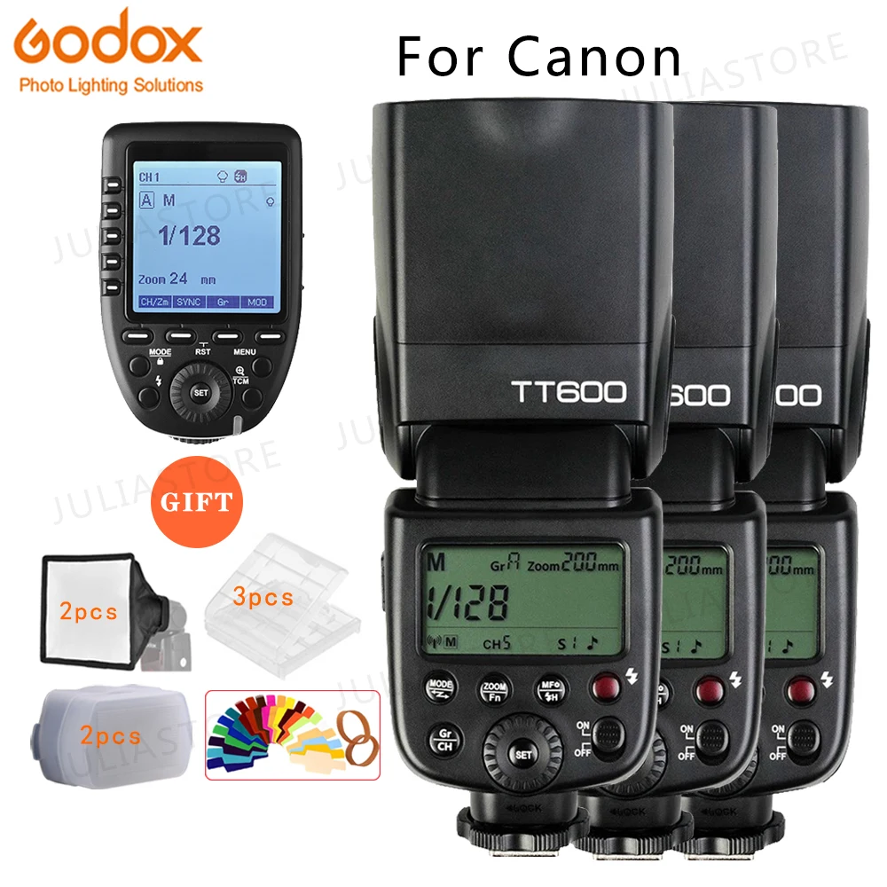 Godox TT600 XPRO-C 2,4G Беспроводная TL HSS 1/8000s вспышка+ X1T-C 2,4G беспроводной ttl триггер для камеры Canon