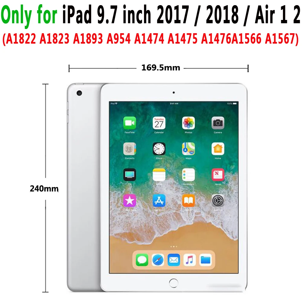 Модный чехол с цветочным рисунком для нового Apple iPad 9 7 2017 2018 A1822 A1893 раскрашенный