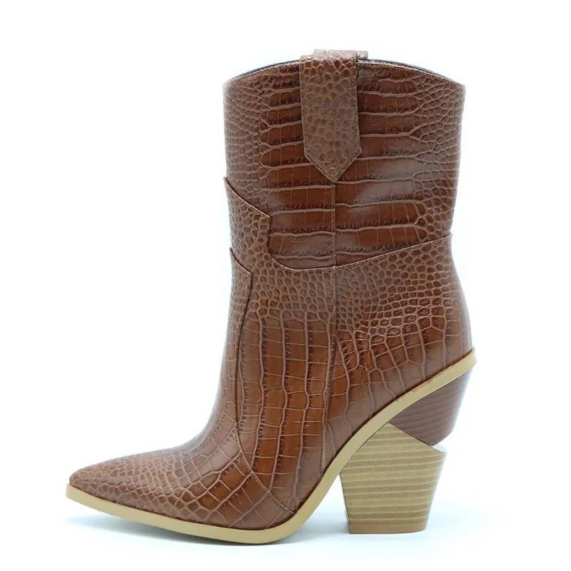 dark brown no fur KemeKiss/размер 33-46, новые женские ботильоны, брендовая осенне-зимняя обувь на высоком каблуке, женские полусапожки в стиле ретро, теплая женская обувь - Цвет: dark brown no fur