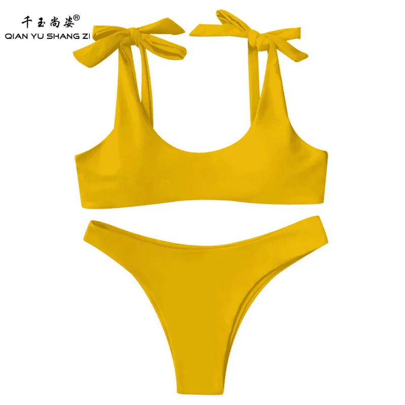 Новая полосатая Push Up Bra& Краткие наборы пикантные пляжные бюстгальтера бантом Беспроводной комплект бикини с бюстгальтером для девочек