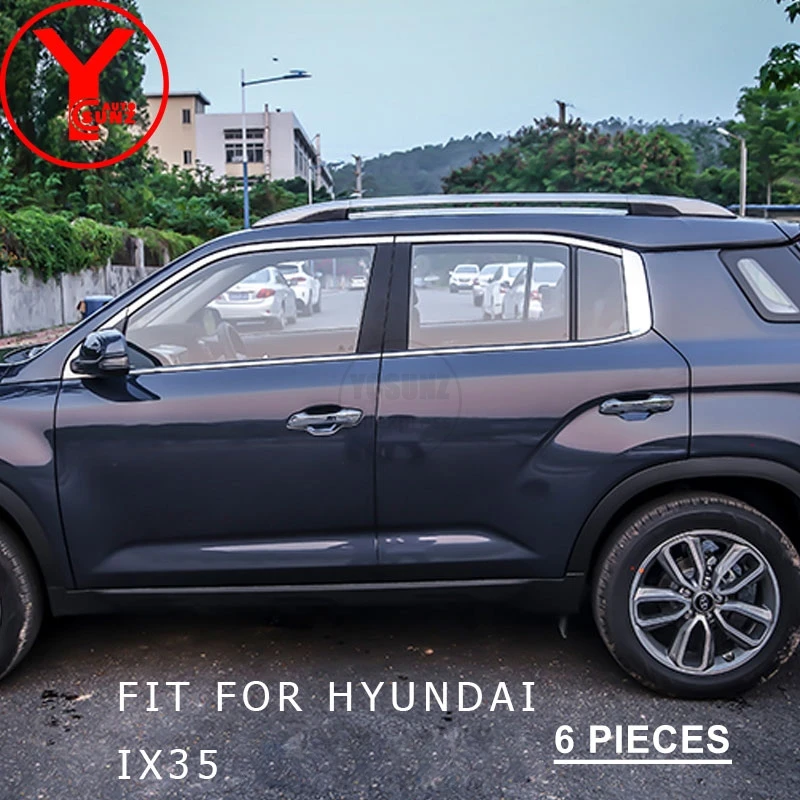 2017 2018 YCSUNZ нержавеющая сталь Автомобиля Оконная отделка полоски для hyundai ix35 Литые
