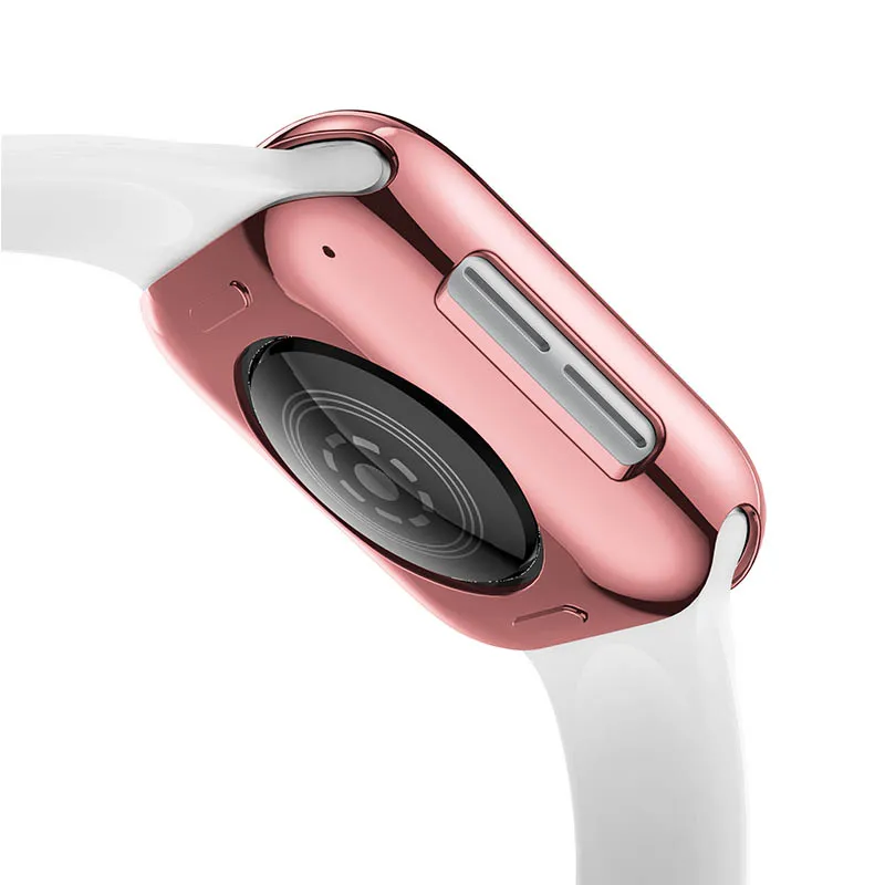 Тонкий защитный чехол из ТПУ для iwatch series 4 корпус Apple Watch band 40 мм 44 Универсальный
