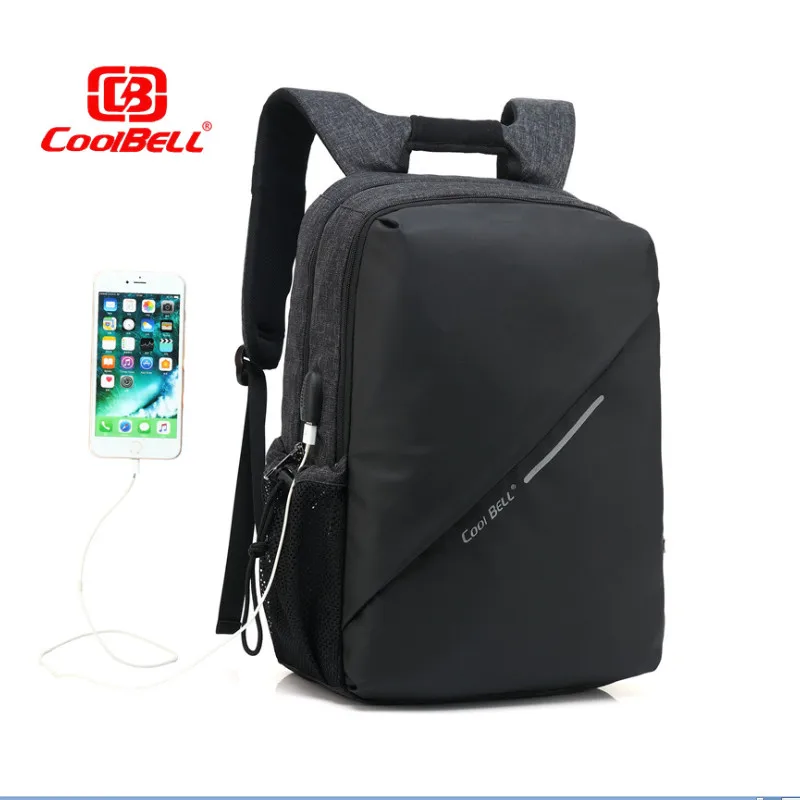 CoolBELL рюкзак для ноутбука 15 6 дюйма с usb портом мужчин Mochila ноутбук