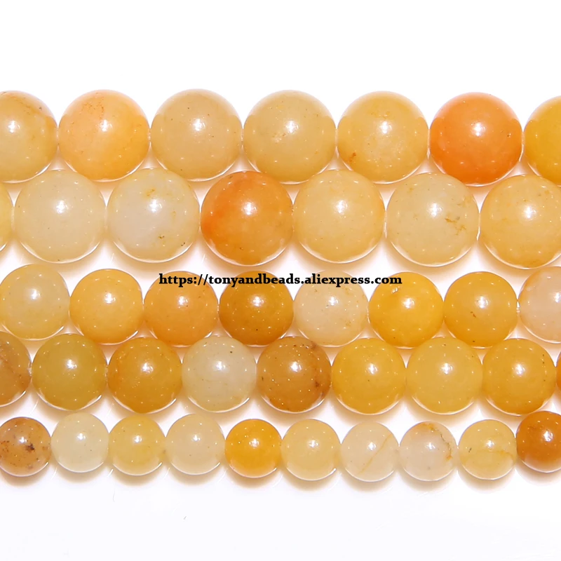 

Natural Stone Yellow Aventurine Gem Beads 15" Strand 6 8 10mm Pick Size For Jewelry Making No.JD15